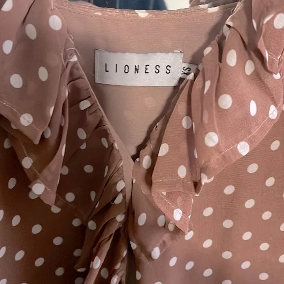 Lioness Caliente Ruffle Dress In Polka Dot - Picture 4 of 6